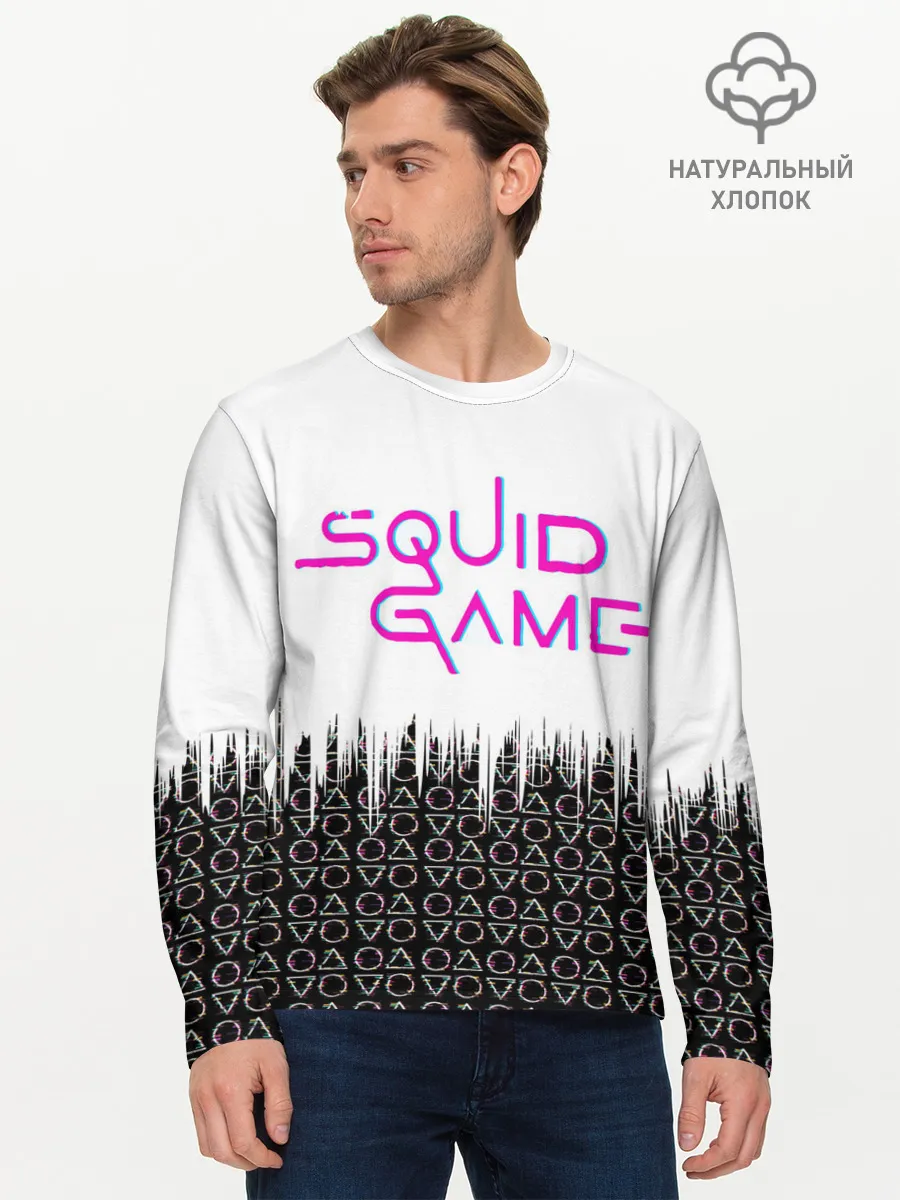 Мужской лонгслив базовый / Игра в кальмара фигуры,