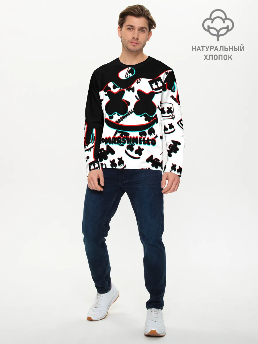 Мужской лонгслив базовый / MARSHMELLO GLITCH.