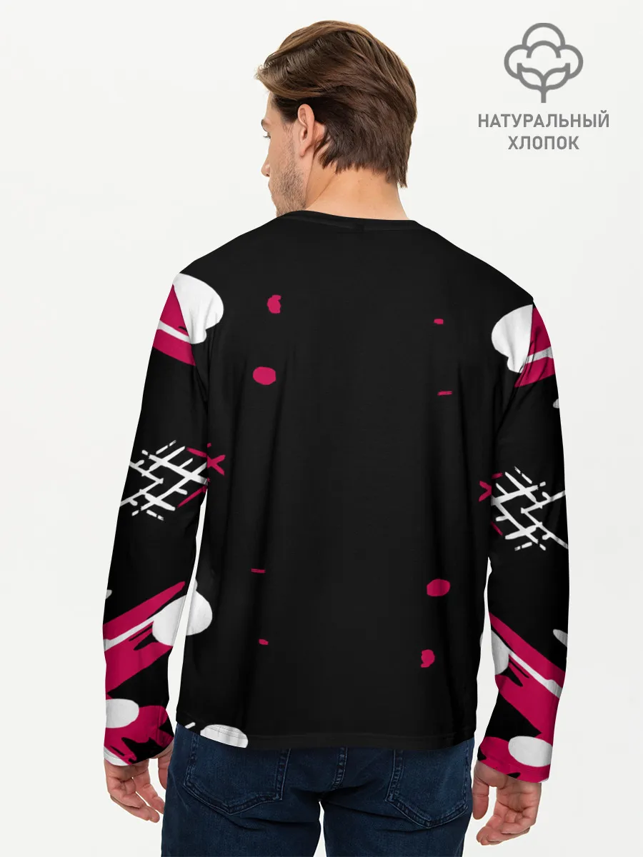 Мужской лонгслив базовый / Игра в кальмара x Кот,