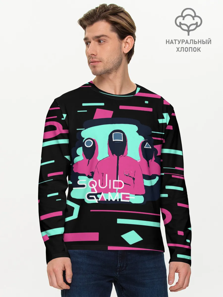 Мужской лонгслив базовый / Игра в кальмара |