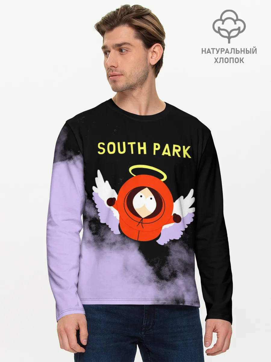 Мужской лонгслив базовый / Кенни реально умер | Южный парк
