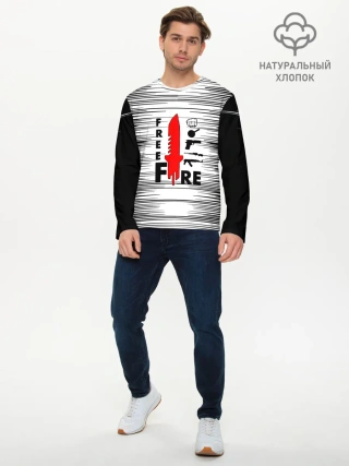 Мужской лонгслив базовый / Free Fire Фри Фаер,
