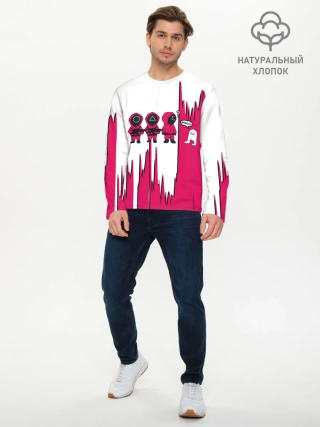 Мужской лонгслив базовый / Squid Game | among us / Люди в масках,