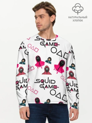 Мужской лонгслив базовый / игра в кальмара злодеи