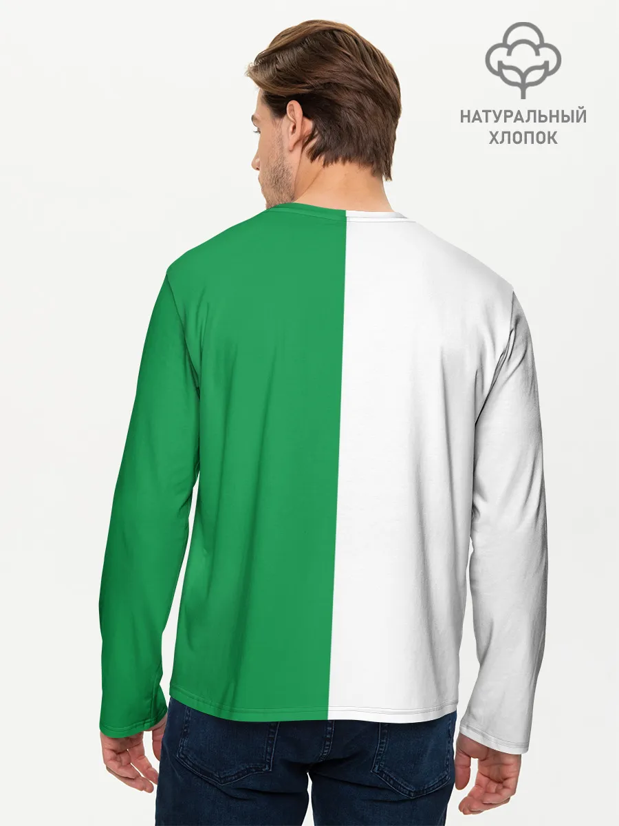 Мужской лонгслив базовый / Зелёная Ёлочка