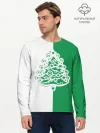 Мужской лонгслив базовый / Зелёная Ёлочка