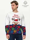 Мужской лонгслив базовый / Merry Christmas
