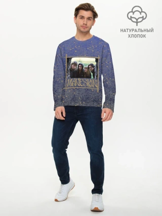 Мужской лонгслив базовый / Maneskin в серебре и золоте