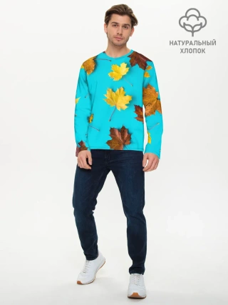 Мужской лонгслив базовый / Кленовый листочек