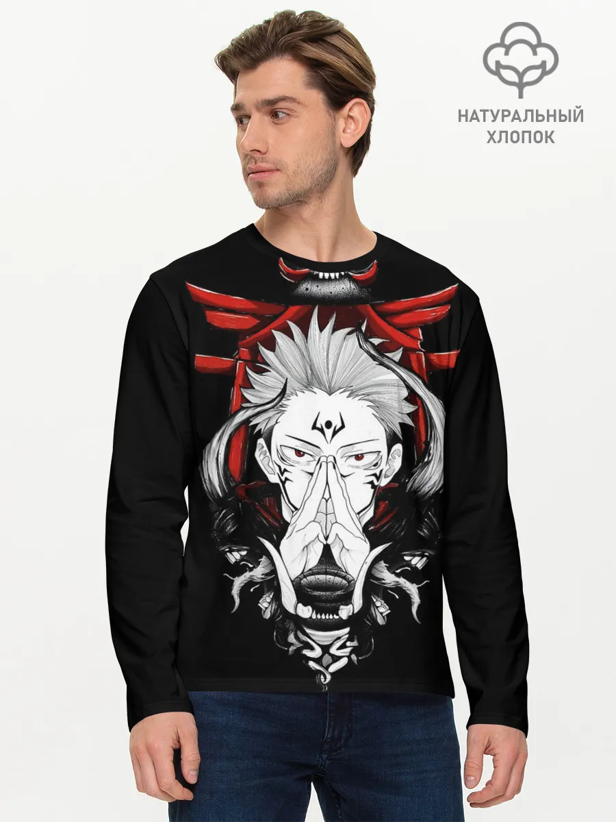 Мужской лонгслив базовый / ЗАКЛИНАНИЕ ИТАДОРИ СУКУНА