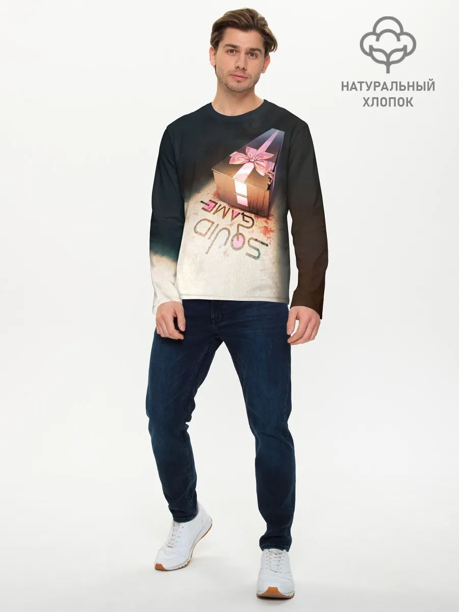 Мужской лонгслив базовый / ИГРА В КАЛЬМАРА ГРОБ | SQUID GAME