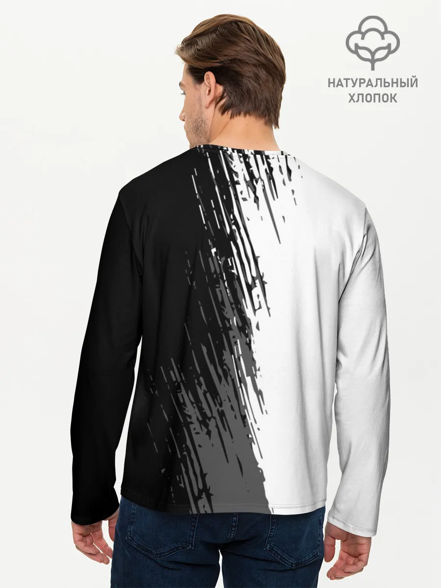 Мужской лонгслив базовый / Берсерк чёрной маска