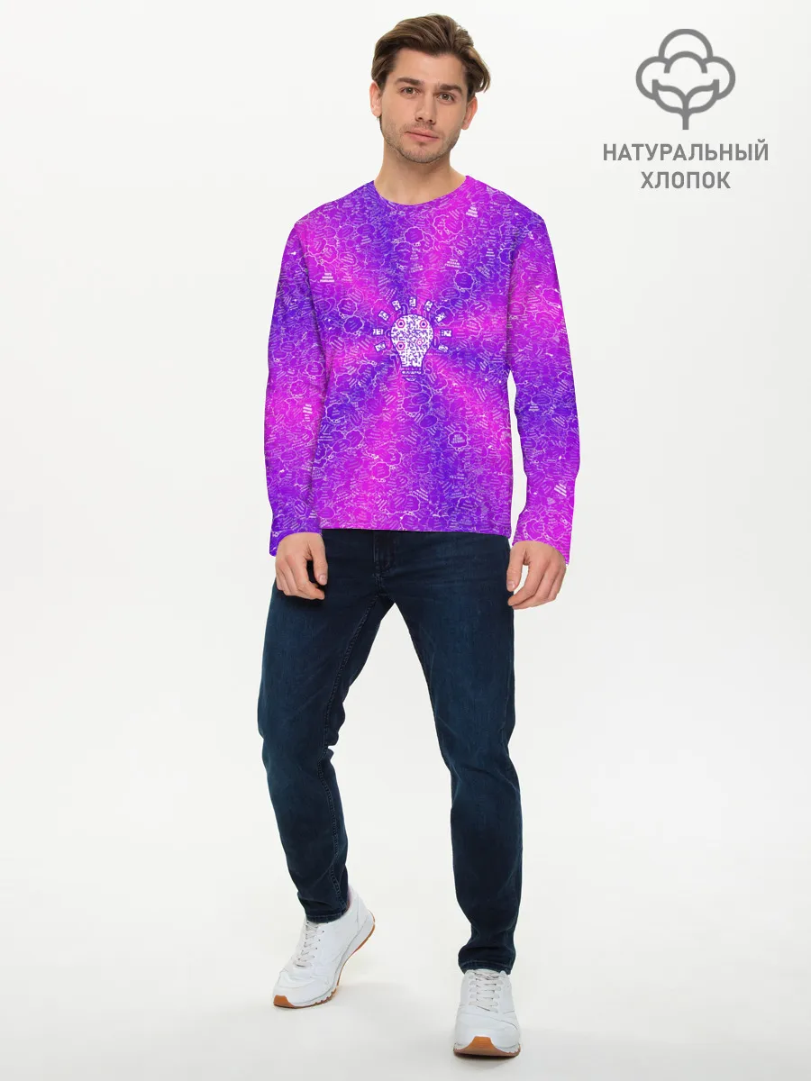 Мужской лонгслив базовый / Лампочка на фоне АПВ 12.2.7.7