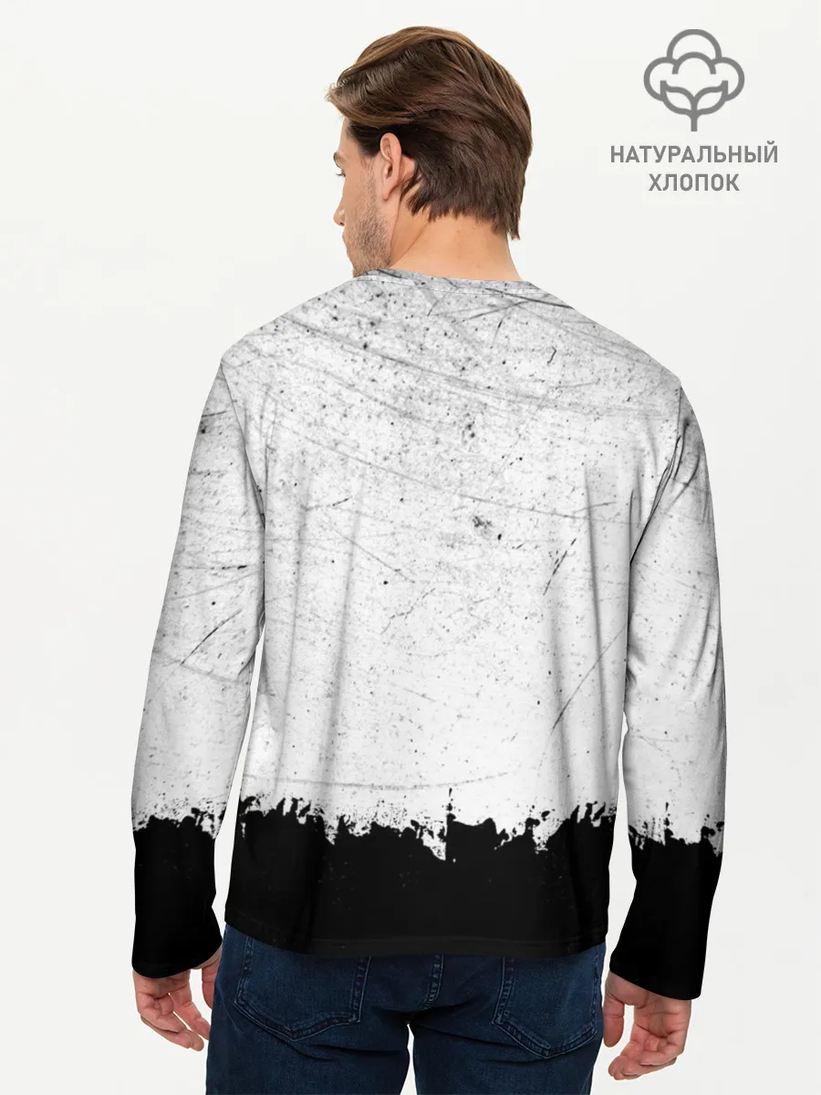 Мужской лонгслив базовый / Рамштайн ЧБ Гранж | Rammstein Rock