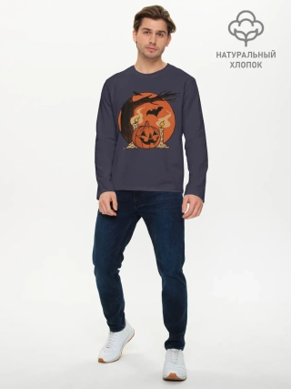 Мужской лонгслив базовый / Night of Fear. Mystic Sunset