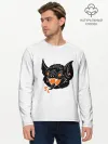 Мужской лонгслив базовый / Черная Летучая Мышь