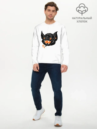 Мужской лонгслив базовый / Черная Летучая Мышь