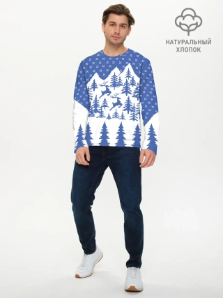 Мужской лонгслив базовый / Горные Олени