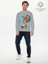 Мужской лонгслив базовый / May whith dolphin