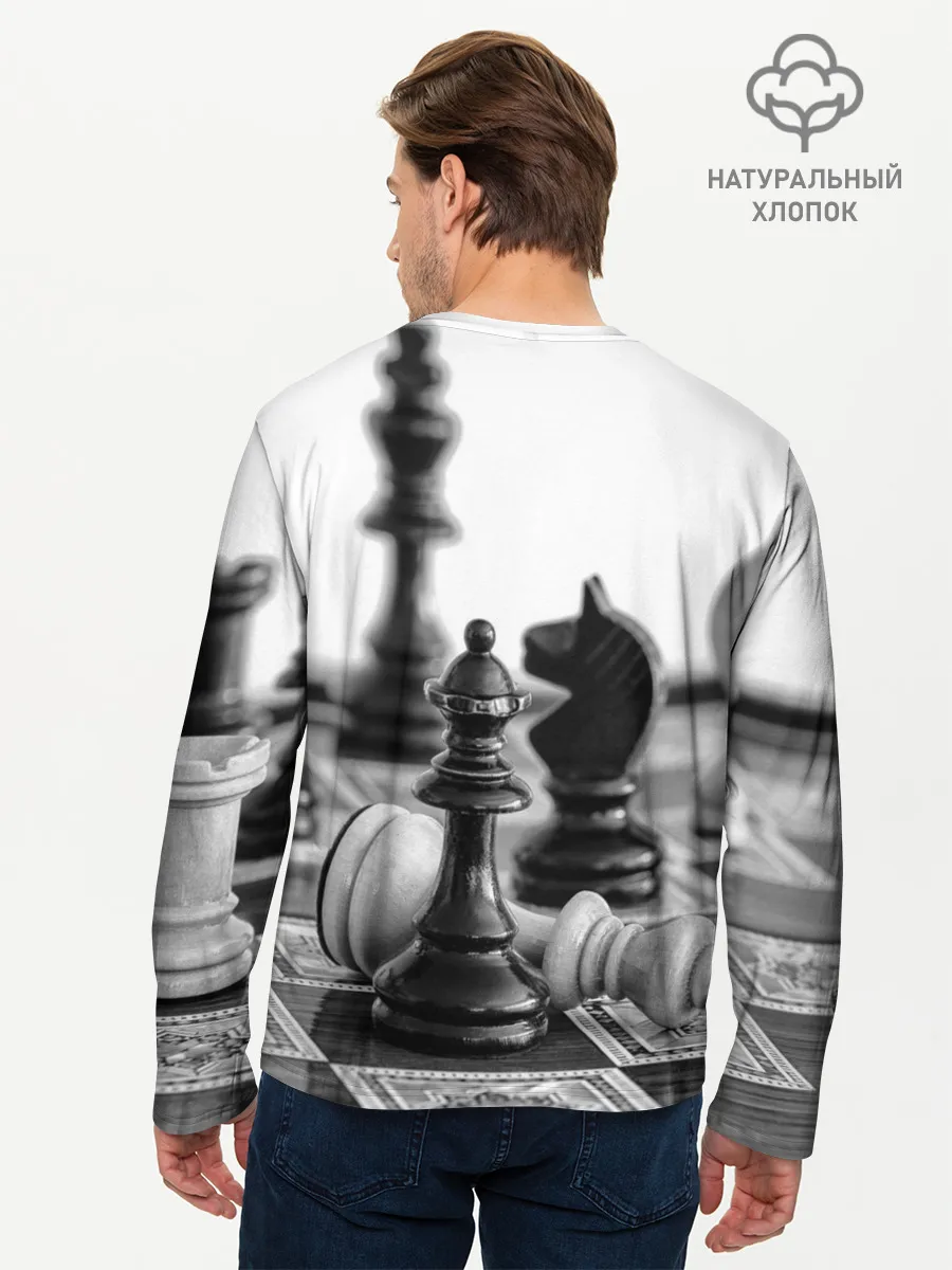 Мужской лонгслив базовый / Шах и мат Шахматы