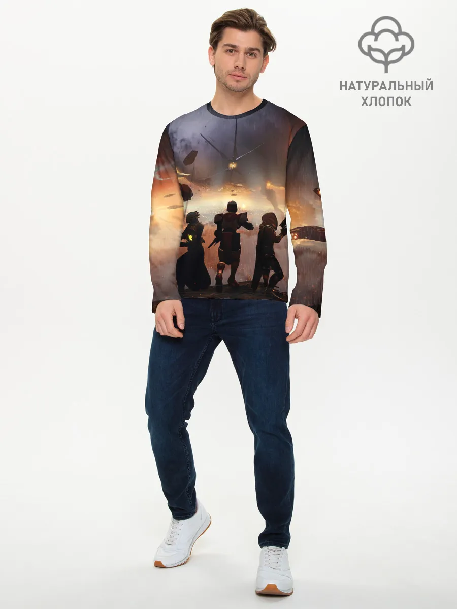 Мужской лонгслив базовый / DESTINY 2 ВОЙНА, СТРАЖИ