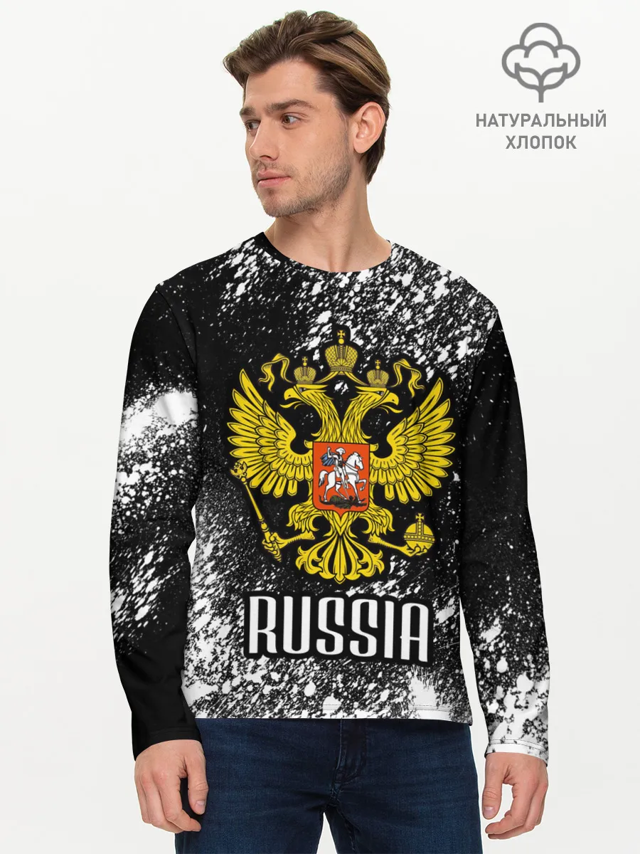 Мужской лонгслив базовый / Russia