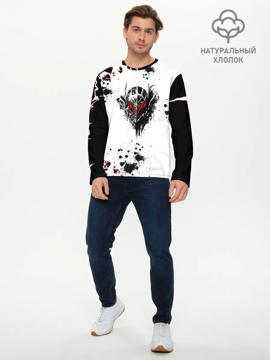Мужской лонгслив базовый / Берсерк черная маска.