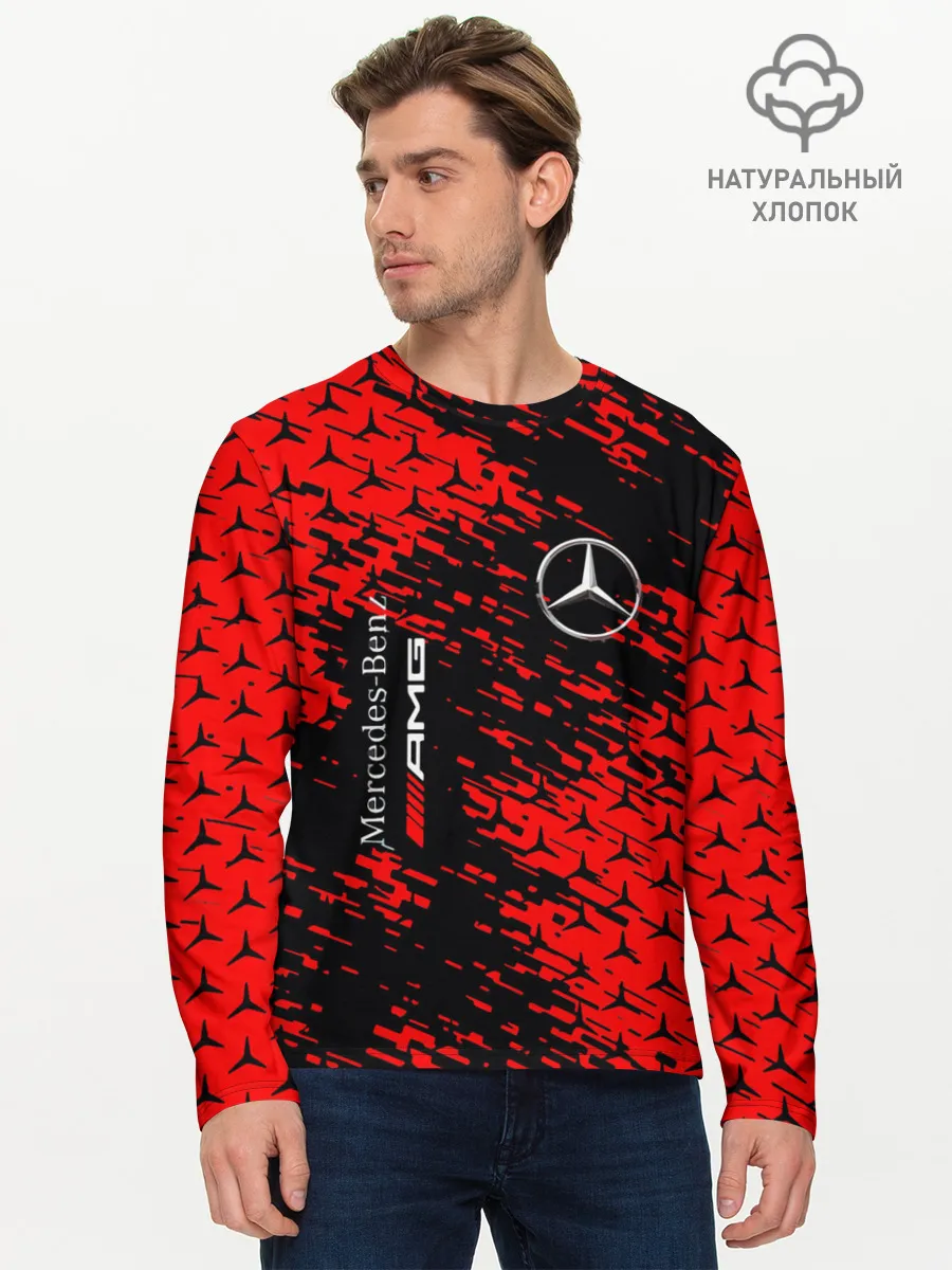 Мужской лонгслив базовый / Merсedes.