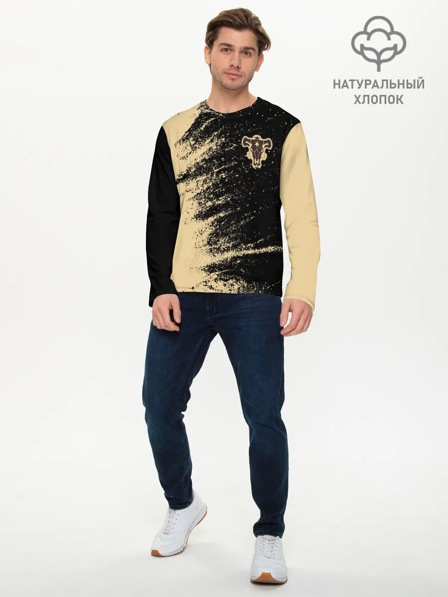 Мужской лонгслив базовый / Black clover bull.