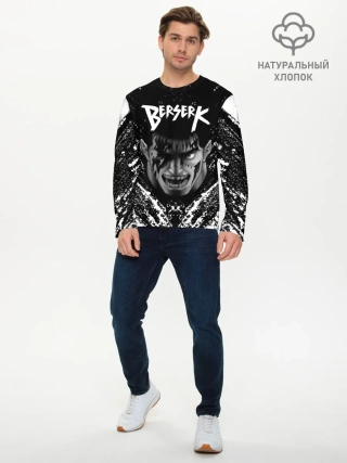 Мужской лонгслив базовый / БЕРСЕРК ГАТС брызги краски