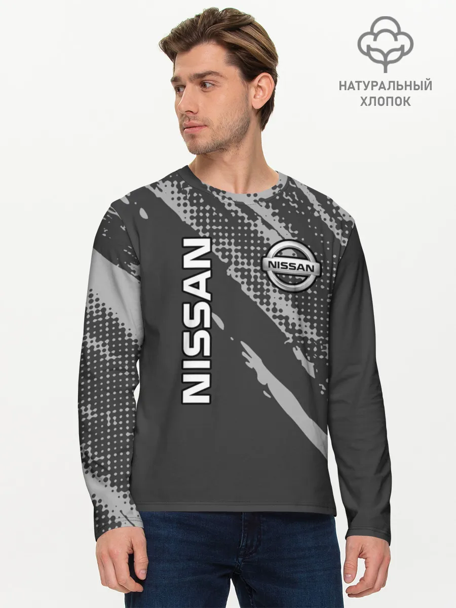 Мужской лонгслив базовый / Nissan Car / Ниссан