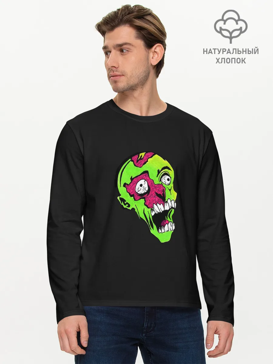 Мужской лонгслив базовый / Undead. Cartoon Style