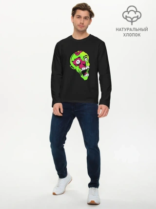 Мужской лонгслив базовый / Undead. Cartoon Style