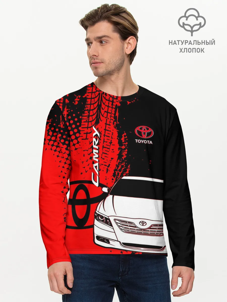 Мужской лонгслив базовый / Camry Toyota glitch