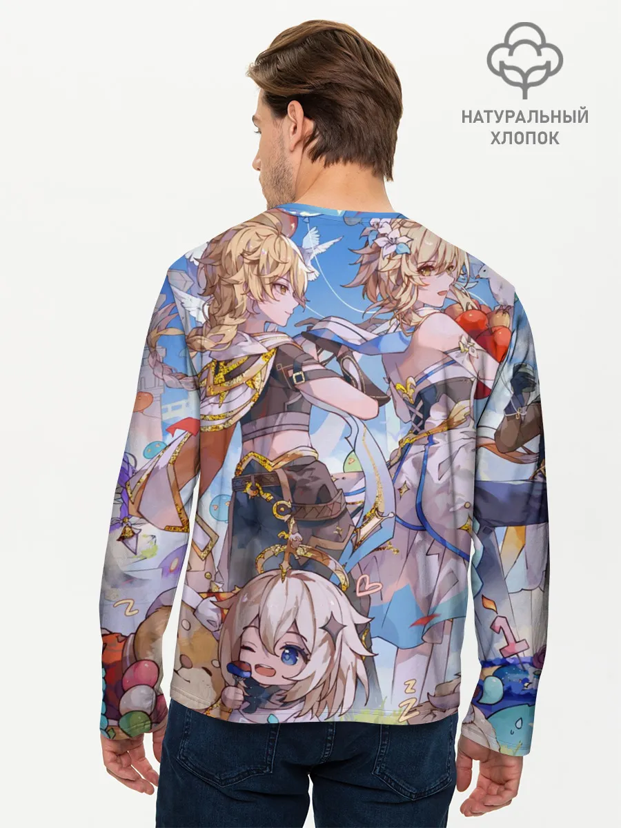 Мужской лонгслив базовый / Genshin impact день рождение