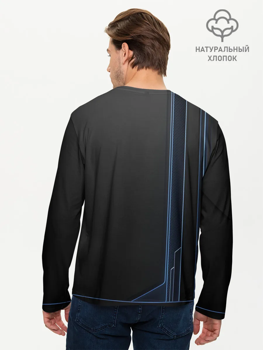 Мужской лонгслив базовый / сдвиг