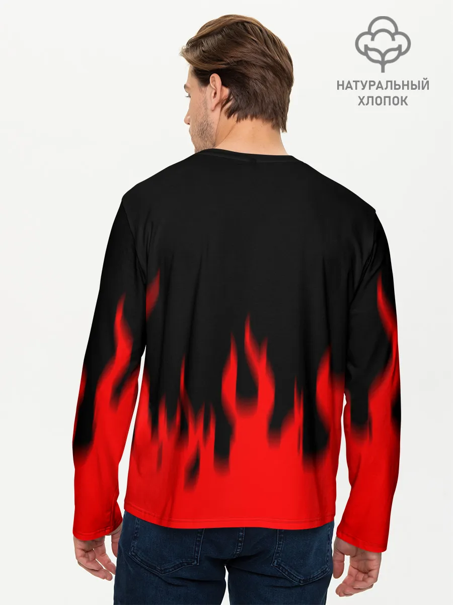 Мужской лонгслив базовый / Берсерк огонь.