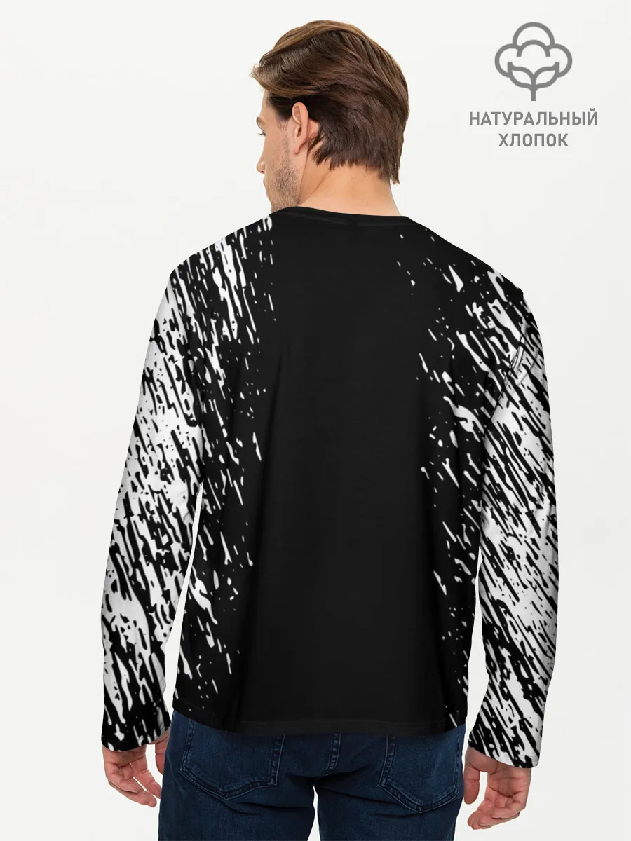 Мужской лонгслив базовый / Берсерк серьезный взгляд.