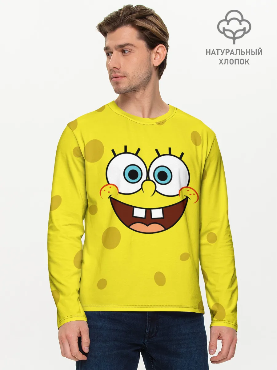 Мужской лонгслив базовый / Губка Боб / SpongeBob