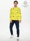 Мужской лонгслив базовый / SpongeBob pattern