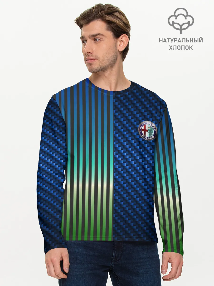 Мужской лонгслив базовый / Фантазия на тему Alfa-Romeo