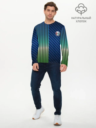 Мужской лонгслив базовый / Фантазия на тему Alfa-Romeo