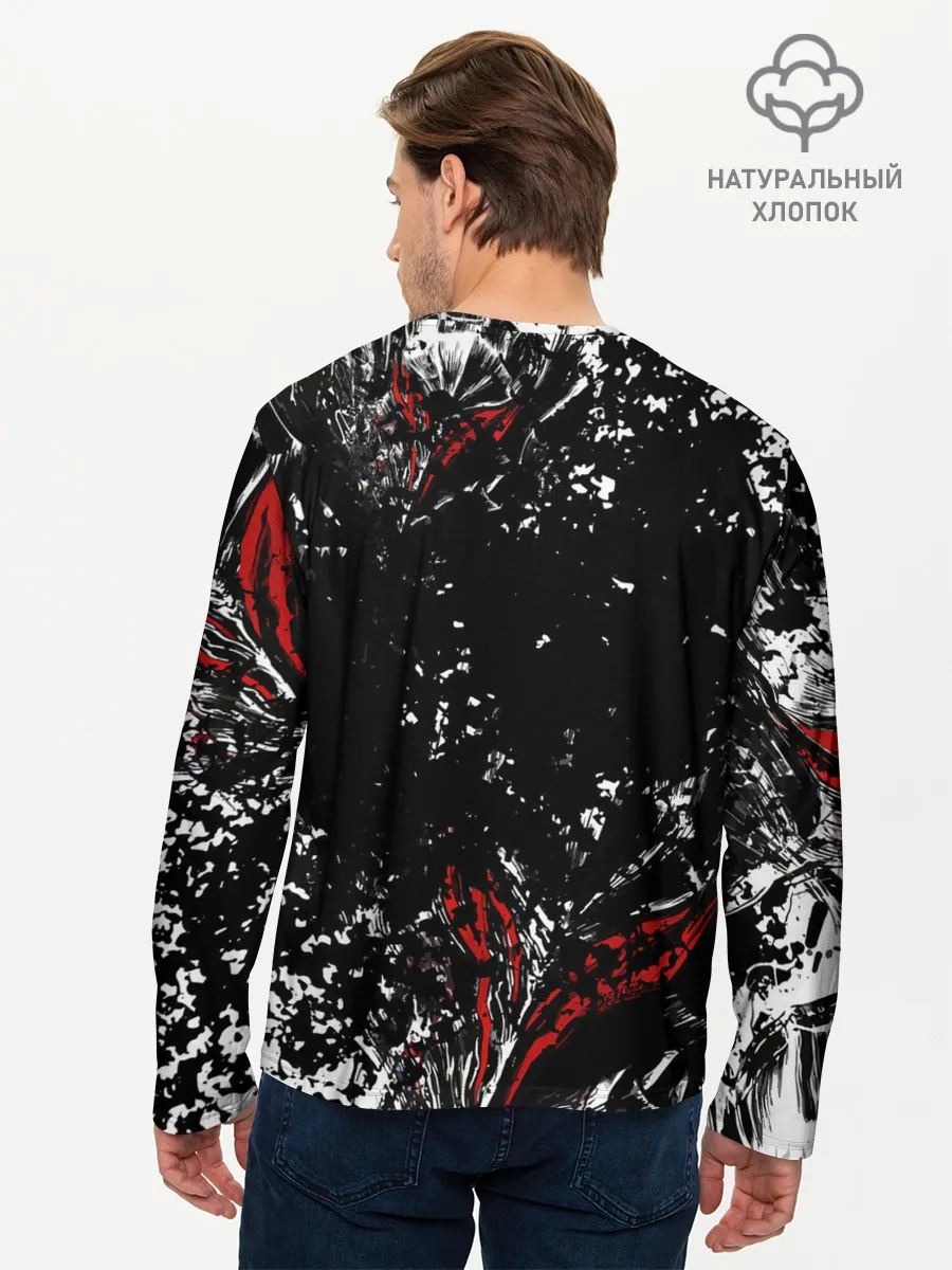 Мужской лонгслив базовый / Берсерк Черная маска