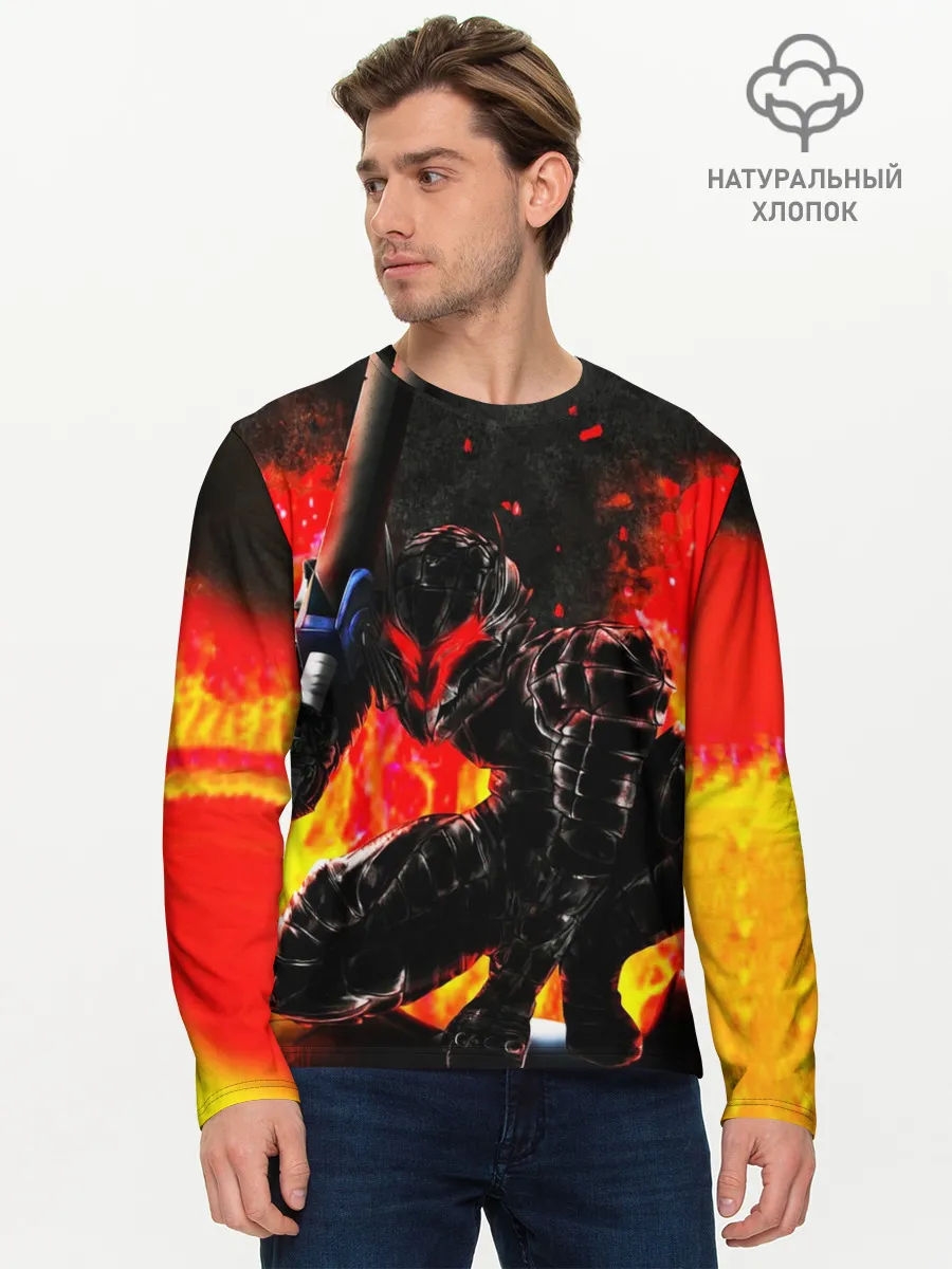 Мужской лонгслив базовый / БЕРСЕРК ОГНЕННЫЙ | BERSERK