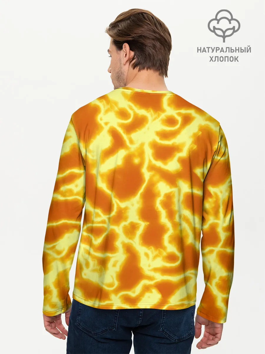 Мужской лонгслив базовый / Огненная вспышка