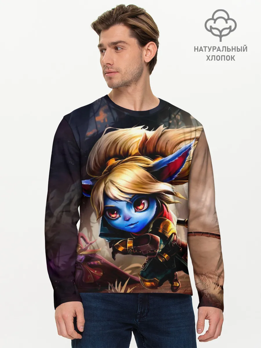 Мужской лонгслив базовый / Поппи Хранительница молота