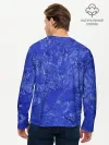 Мужской лонгслив базовый / Синие мазки