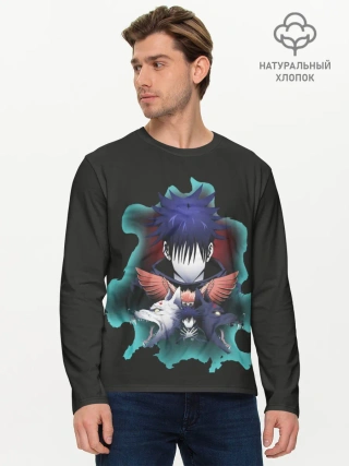 Мужской лонгслив базовый / Мегуми два волка Магическая битва