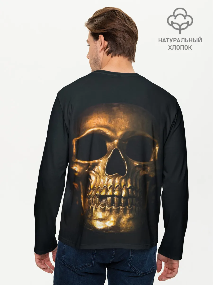 Мужской лонгслив базовый / Gold Skull
