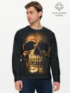Мужской лонгслив базовый / Gold Skull